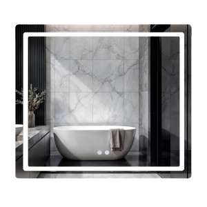 Дзеркало Qtap Mideya (MI2)  800х700 з LED-підсвічуванням Touch, з антизапотіванням, з димером, рег. яскравості QT2078NCF807048476