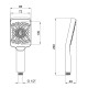 Лійка для ручного душу Lidz Niagara 33 145x95 мм прямокутна LDNIA33GRP48538 Graphite