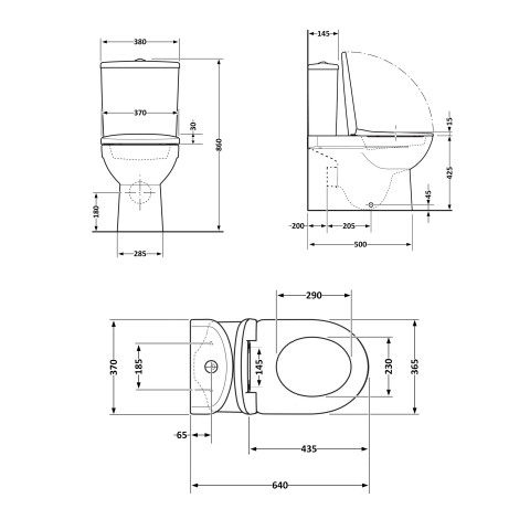 Унітаз підлоговий Qtap Swan Eco Ultra Quiet з сидінням Soft-close 640x360x835 мм QTSWA27W48748 White