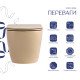 Унітаз підвісний Qtap Robin Ultra Quiet 520×365×340 мм, Beige, з сидінням Slim Duroplast / Soft-close / Quick Release QTROB26SB48997