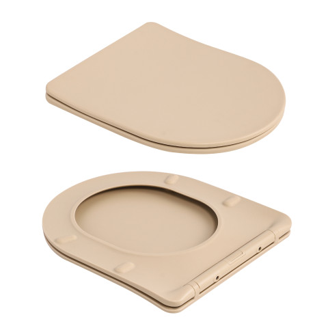 Унітаз підвісний Qtap Robin Ultra Quiet 520×365×340 мм, Beige, з сидінням Slim Duroplast / Soft-close / Quick Release QTROB26SB48997