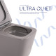 Унітаз підвісний Qtap Tern Ultra Quiet 520×345×325 мм, Stone grey, з сидінням Slim Duroplast / Soft-close / Quick Release QTTER26SG49000