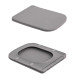 Унітаз підвісний Qtap Tern Ultra Quiet 520×345×325 мм, Stone grey, з сидінням Slim Duroplast / Soft-close / Quick Release QTTER26SG49000