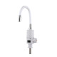 Проточний кран-водонагрівач з гнучким виливом для кухні  Lidz Warm 065  LDWAR065WHI49097 White/White