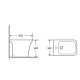 Біде підлогове Qtap Presto Quadro 540×340×400 мм, White QTPRE29W49124