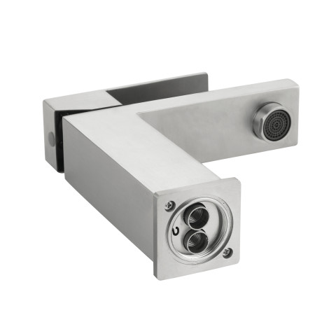 Змішувач для раковини низький Lidz Helix 001F (k35)  LDHEL001FNKS49178 Nickel