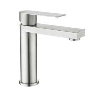Змішувач для раковини низький Lidz Nexus 001F (k35)  LDNEX001FNKS49184 Nickel