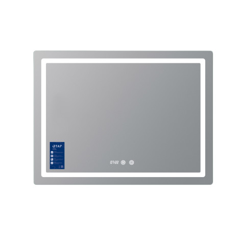 Дзеркало Qtap Mideya (MI2) 800х600 з годинником, з LED-підсвічуванням Touch, з антизапотіванням, димером, рег. яскравості QTMID80060049265