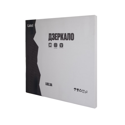 Дзеркало Lidz Kubis (KU1) 700х700 з LED-підсвічуванням Touch, з антизапотіванням, з димером, рег. яскравості LDKU70070049287