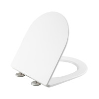 Сидіння для унітазу Qtap (Taurus 490) 422x360x30 мм, White, з мікроліфтом, Slim Duroplast, Quick Release QTSC179W49383
