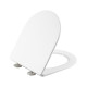 Сидіння для унітазу Qtap (Taurus 490) 422x360x30 мм, White, з мікроліфтом, Slim Duroplast, Quick Release QTSC179W49383