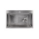 Мийка для кухні інтегрована Lidz Handmade H6845 Brushed Steel 3,0/1,0 мм LDH6845BRU49455