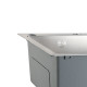 Мийка для кухні інтегрована Lidz Handmade Max 500 H7849R Brushed Steel, 3,0/1,0 мм, крило праворуч, збільшена чаша LDH7849RBRU49464