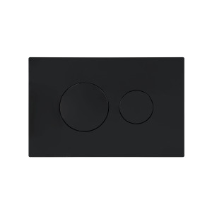 Клавіша змиву Qtap Standard 152x236x28 мм, Matt Black, кругла QTSTD164BLM49470