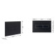 Клавіша змиву Qtap Standard 152x236x28 мм, Matt Black, лінійна QTSTD164BLM49473