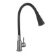 Змішувач для кухні Lidz Aria 015F31 (k35) з гнучким виливом LDARI015F31BGRP49566 Graphite/Black