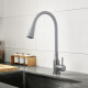 Змішувач для кухні Lidz Aria 015F31 (k35) з гнучким виливом LDARI015F31GGRP49567 Graphite/Grey