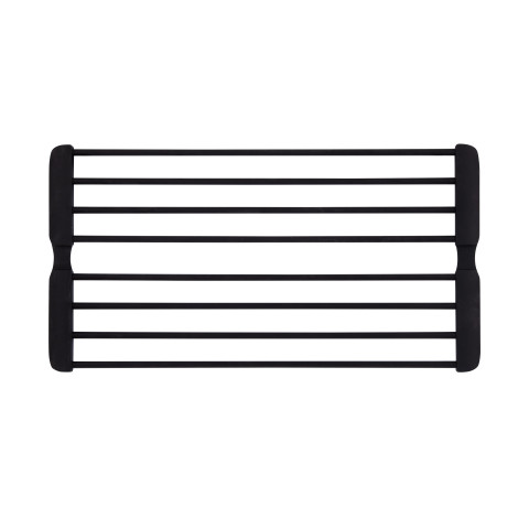 Сушарка на кухонну мийку з присоскою Lidz Acsis LA09 Black, кругла основа, для посуду 440х234 мм LDACSLA09BLM49777