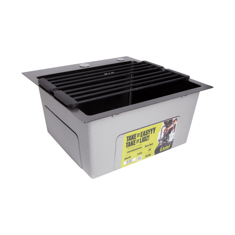 Сушарка на кухонну мийку з присоскою Lidz Acsis LA09 Black, кругла основа, для посуду 440х234 мм LDACSLA09BLM49777