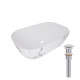 Раковина накладна Qtap Robin 600x390x150 мм, Marble, прямокутна, з донним клапаном QTROB188MR49788