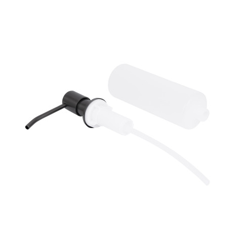 Дозатор для миючого засобу Lidz Acsis LA30 Brushed Black PVD, круглий LDACSLA30BLM49827