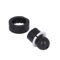 Перехідник на стельову лійку Qtap (43x41,4x41,4) для душових систем Gemini Matt Black QTGEM43414414BLA50112