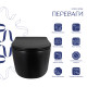 Унітаз підвісний Qtap Taurus Ultra Quiet 515×360×350 мм, Matt Black, з сидінням Slim Duroplast / Soft-close / Quick Release QTTAU28BLM50504