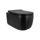 Унітаз підвісний Qtap Taurus Ultra Quiet 515×360×350 мм, Matt Black, з сидінням Slim Duroplast / Soft-close / Quick Release QTTAU28BLM50504