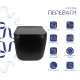 Унітаз підвісний Qtap Gemini Ultra Quiet 485×340×350 мм, Matt Black, з сидінням Slim Duroplast / Soft-close / Quick Release QTGEM28BLM50505