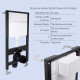 Готове рішення Qtap для ванної кімнати: підвісний унітаз Swan Rimless 520x360x320 + комплект інсталяції Standard (кругла клавіша White)
